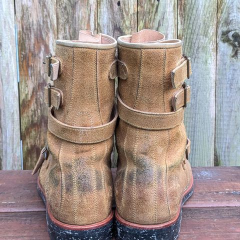 Briselblack The Hanker Tanker Boots in Indonesian Honey Waxed Flesh