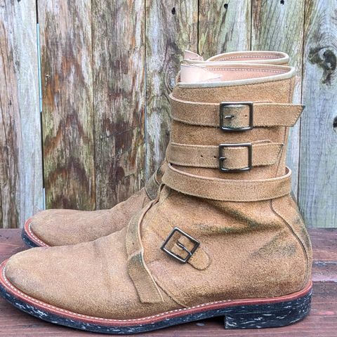 Briselblack The Hanker Tanker Boots in Indonesian Honey Waxed Flesh
