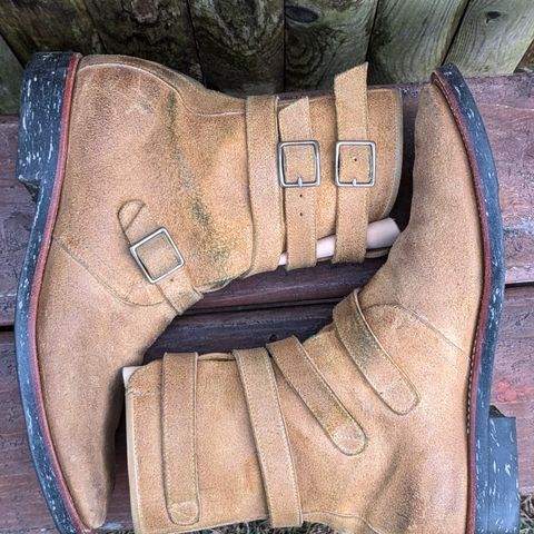 Briselblack The Hanker Tanker Boots in Indonesian Honey Waxed Flesh