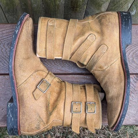 Briselblack The Hanker Tanker Boots in Indonesian Honey Waxed Flesh