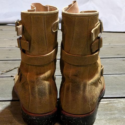 Briselblack The Hanker Tanker Boots in Indonesian Honey Waxed Flesh
