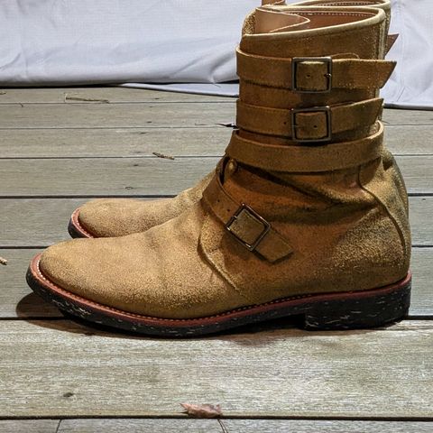 Briselblack The Hanker Tanker Boots in Indonesian Honey Waxed Flesh