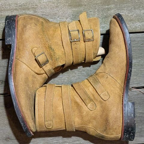 Briselblack The Hanker Tanker Boots in Indonesian Honey Waxed Flesh