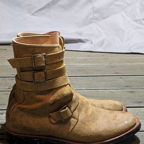 Briselblack The Hanker Tanker Boots in Indonesian Honey Waxed Flesh