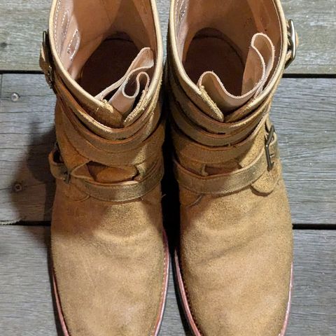 Briselblack The Hanker Tanker Boots in Indonesian Honey Waxed Flesh