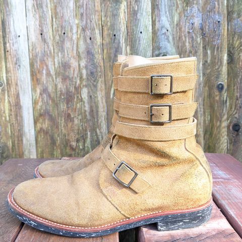 Briselblack The Hanker Tanker Boots in Indonesian Honey Waxed Flesh