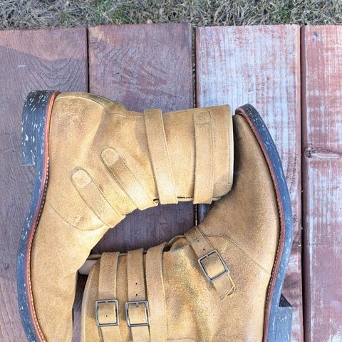 Briselblack The Hanker Tanker Boots in Indonesian Honey Waxed Flesh
