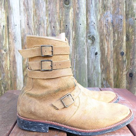 Briselblack The Hanker Tanker Boots in Indonesian Honey Waxed Flesh