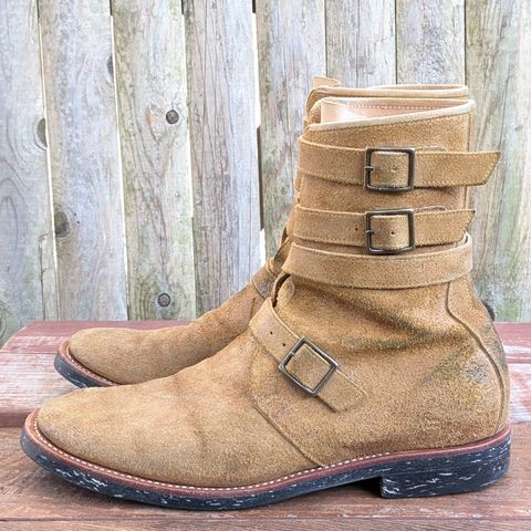 Briselblack The Hanker Tanker Boots in Indonesian Honey Waxed Flesh