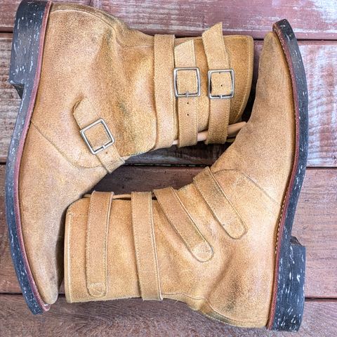 Briselblack The Hanker Tanker Boots in Indonesian Honey Waxed Flesh