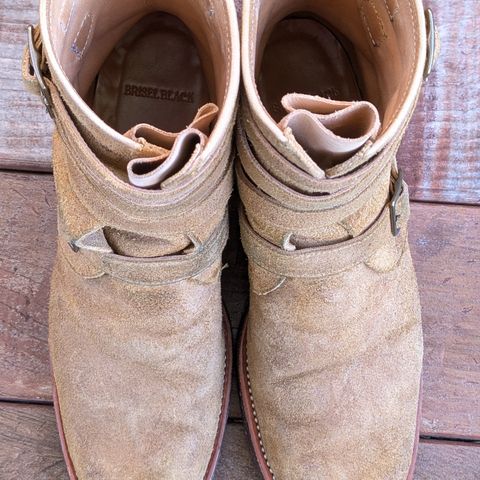 Briselblack The Hanker Tanker Boots in Indonesian Honey Waxed Flesh