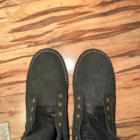 Viberg 155 Smokejumper Work Boot in Black Rough Out