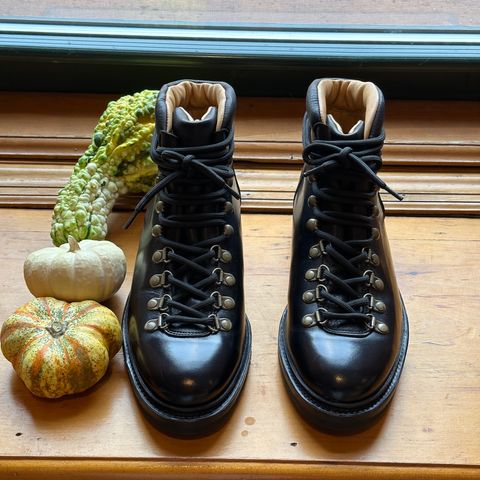 Meermin Hiking Boot in D'Annonay Black Calf