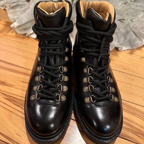 Meermin Hiking Boot in D'Annonay Black Calf