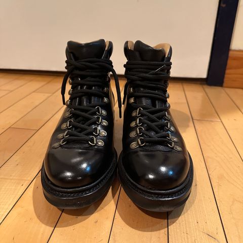 Meermin Hiking Boot in D'Annonay Black Calf