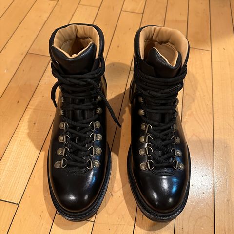Meermin Hiking Boot in D'Annonay Black Calf