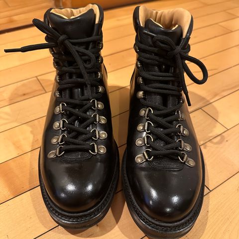 Meermin Hiking Boot in D'Annonay Black Calf