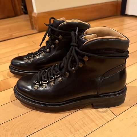 Meermin Hiking Boot in D'Annonay Black Calf