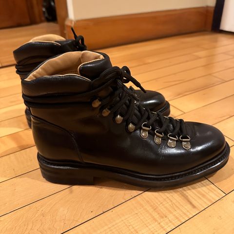 Meermin Hiking Boot in D'Annonay Black Calf