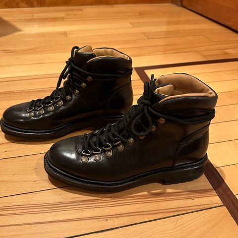 Meermin Hiking Boot in D'Annonay Black Calf