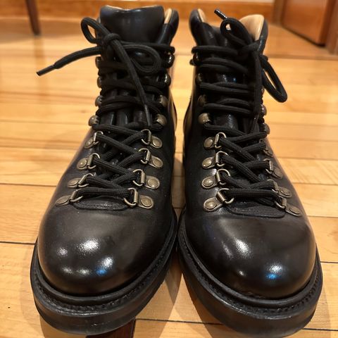 Meermin Hiking Boot in D'Annonay Black Calf