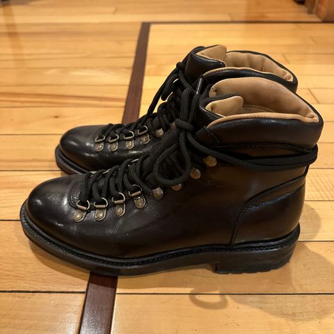 Meermin Hiking Boot in D'Annonay Black Calf