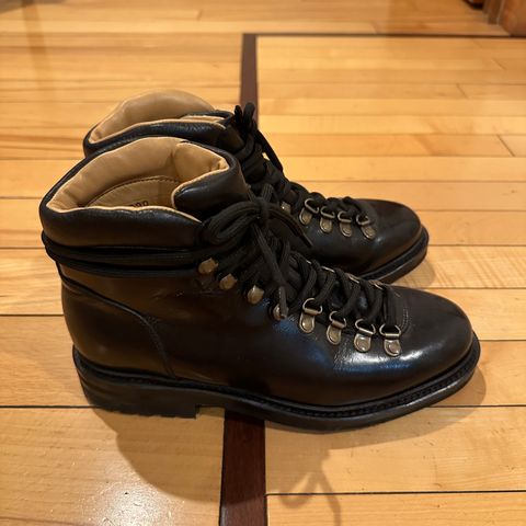 Meermin Hiking Boot in D'Annonay Black Calf