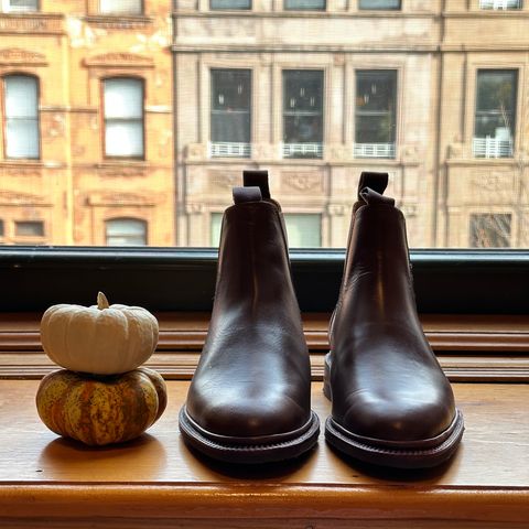 Meermin Chelsea Boot in Rust Waxy Calf