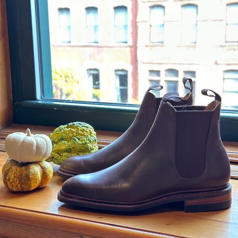 Meermin Chelsea Boot in Rust Waxy Calf