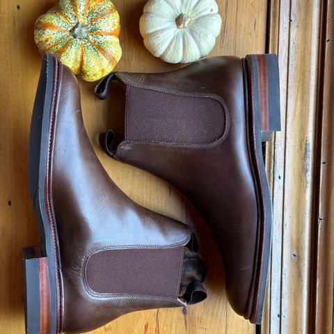 Meermin Chelsea Boot in Rust Waxy Calf