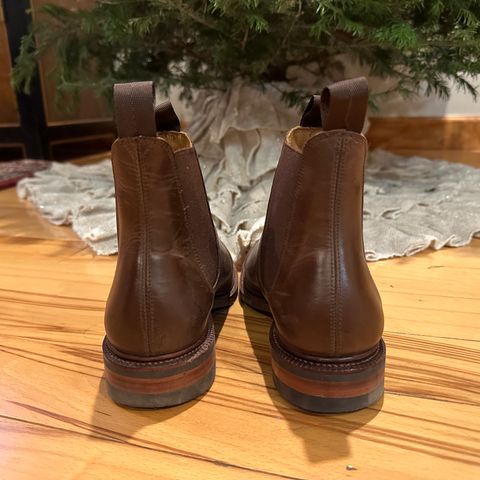 Meermin Chelsea Boot in Rust Waxy Calf