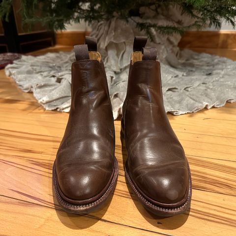 Meermin Chelsea Boot in Rust Waxy Calf