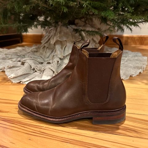 Meermin Chelsea Boot in Rust Waxy Calf