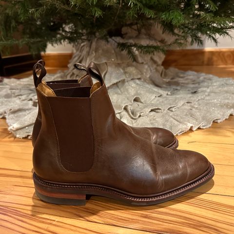 Meermin Chelsea Boot in Rust Waxy Calf