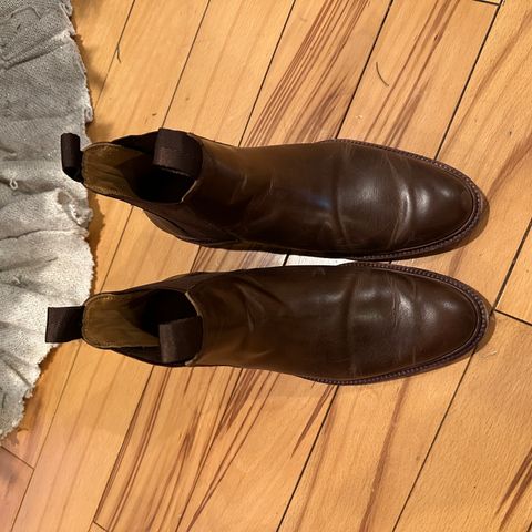 Meermin Chelsea Boot in Rust Waxy Calf