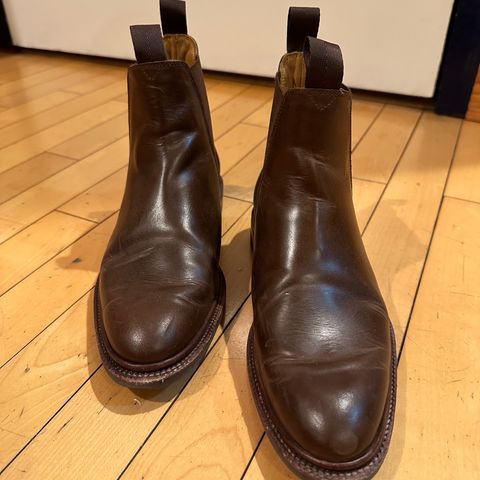 Meermin Chelsea Boot in Rust Waxy Calf