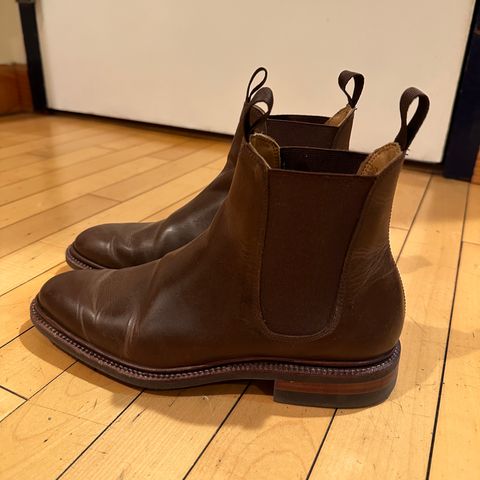 Meermin Chelsea Boot in Rust Waxy Calf