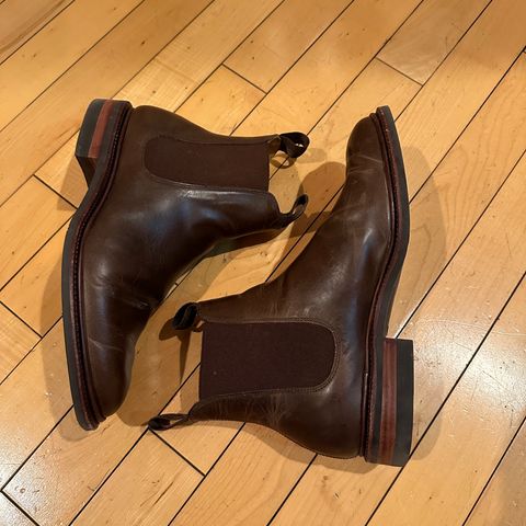 Meermin Chelsea Boot in Rust Waxy Calf