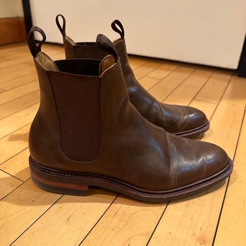 Meermin Chelsea Boot in Rust Waxy Calf