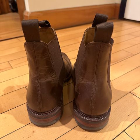 Meermin Chelsea Boot in Rust Waxy Calf