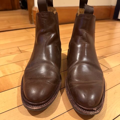 Meermin Chelsea Boot in Rust Waxy Calf