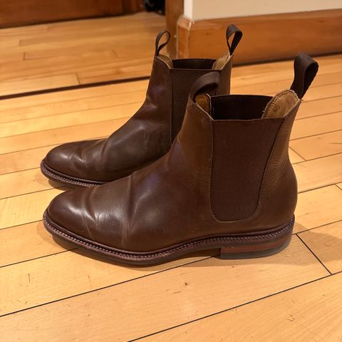 Meermin Chelsea Boot in Rust Waxy Calf