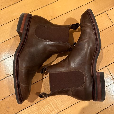 Meermin Chelsea Boot in Rust Waxy Calf