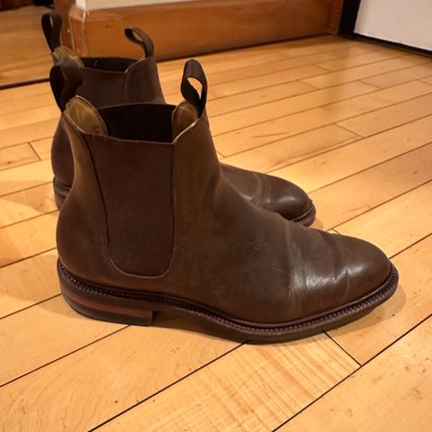 Meermin Chelsea Boot in Rust Waxy Calf