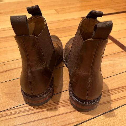 Meermin Chelsea Boot in Rust Waxy Calf
