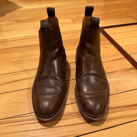 Meermin Chelsea Boot in Rust Waxy Calf