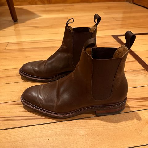 Meermin Chelsea Boot in Rust Waxy Calf