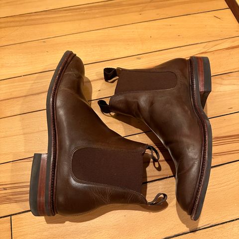 Meermin Chelsea Boot in Rust Waxy Calf