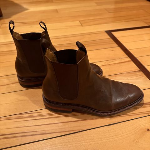 Meermin Chelsea Boot in Rust Waxy Calf