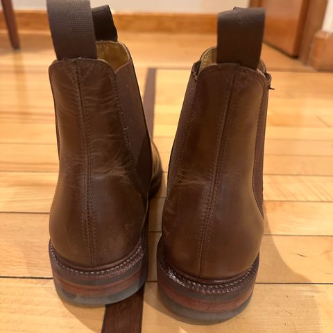 Meermin Chelsea Boot in Rust Waxy Calf